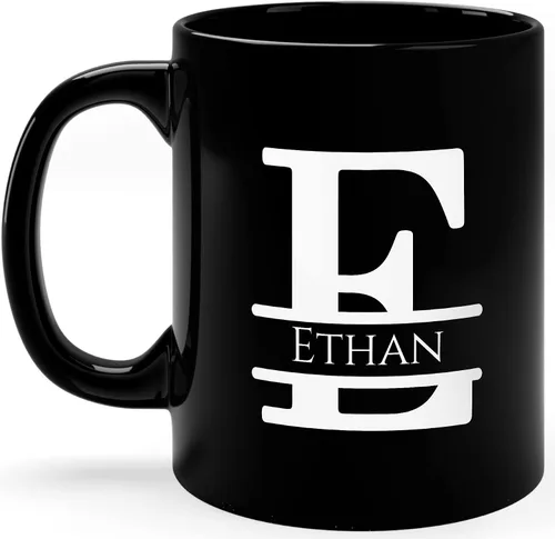 Miniatura 11 de Taza de café personalizada con monograma, letra inicial A personalizada para mujeres, hombres, niñas, niños, papás, mamás amigos, taza de café