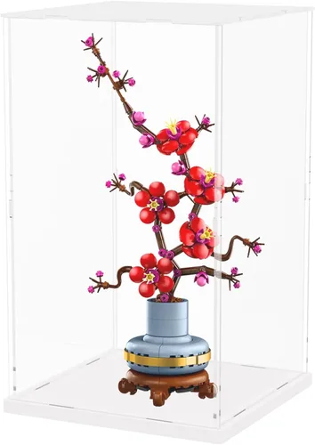 Miniatura 27 de DuvinDD Vitrina de acrílico para Lego Flowers Plum Blossom 10369 Lego Botanicals Lucky Bamboo 10344 Coleccionables, caja de exhibición transparente