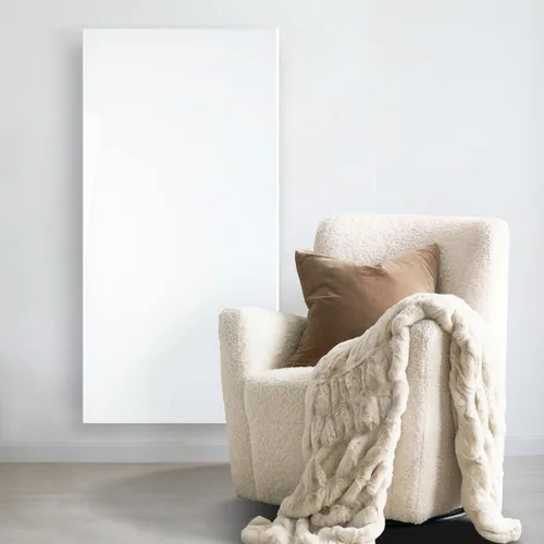 Miniatura 8 de Panel de calentador de pared infrarrojo blanco de 800 W, panel de calor radiante eléctrico de 24 x 47 pulgadas, calentador de espacio de eficiencia
