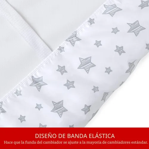 Miniatura 4 de Paquete de 2 fundas para cambiador para niños y niñas, con estampado encantador, suaves, unisex, para cambiar, se ajustan a almohadilla contorneada