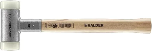 Miniatura 17 de Halder SuperCraft Dead Blow Mallet 3366.020 - Mazo sin rebote, inserciones de nailon duro, mango de madera de nogal americano con protector