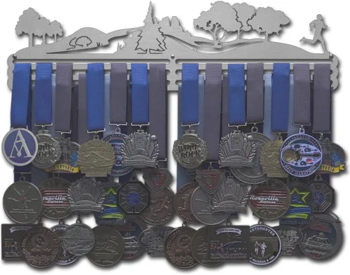 Miniatura 8 de Allied Medal Hangers - Trailscape - Corredor masculino o femenino - Múltiples opciones de tamaño disponibles - Soporte para premios deportivos