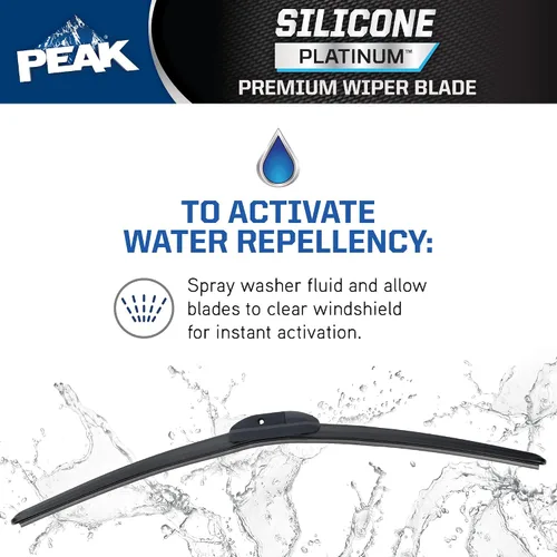 Miniatura 6 de PEAK Silicone Platinum - Limpiaparabrisas delantero de 13 pulgadas, limpiaparabrisas de repuesto con conector universal, paquete de 1 unidad