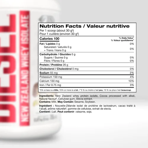 Miniatura 3 de PERFECT SPORTS Diesel 100% Proteína aislada de suero de Nueva Zelanda Endulzada con Stevia, sin ingredientes artificiales, Keto 0 g