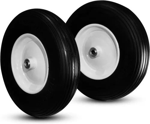 HORSESHOE Dos nuevos neumáticos universales T157 acanalados de 4.80/4.00-8 pulgadas, sin carro, neumáticos universales de 16 pulgadas con borde de