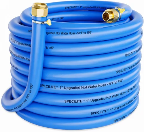 Miniatura 7 de SPECILITE Manguera de agua de jardín caliente/fría de 5 pies x 1 pulgada, -50 ℉ a 190 ℉, resistente, flexible, explosión de 605 psi, ligera, tubo