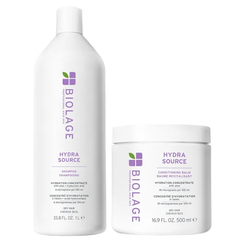Miniatura 12 de Biolage Hydra Source Shampoo & Conditioning Balm Set - Deeply Hydrates & Moisturizes Dry Hair, Infused with Fermented Aloe & Micro-Filtered