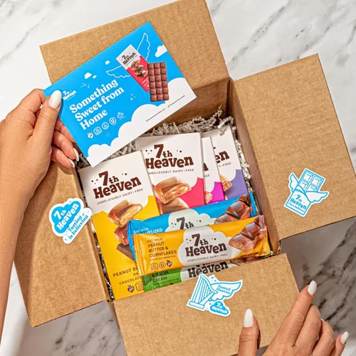 Miniatura 8 de 7th Heaven, Barras veganas de chocolate con leche de avena: crema de avellana (3.5 oz - paquete de 4), chocolate saludable, regalo perfecto de San
