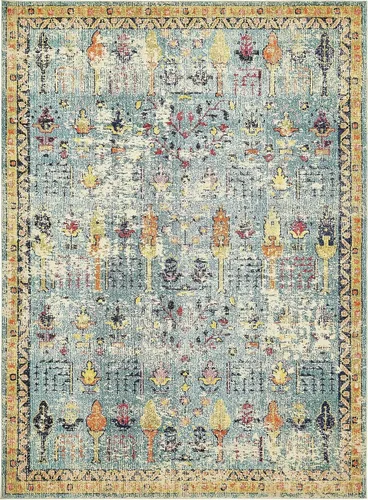 Miniatura 16 de Unique Loom Colección Monterey - Alfombra de área Adobe (2' x 3' 1" Rectángulo Azul/Beige)