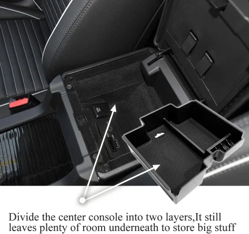 Miniatura 3 de Bandeja de consola central, caja de almacenamiento compatible con Land Rover Discovery Sport 2015, 2016, 2017, 2018, 2019, organizador de puerta