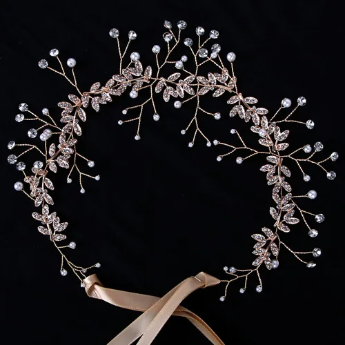 Miniatura 4 de Diadema de diamantes de imitación de los años 20 para novia, accesorios de los años 20 para mujeres, novias de boda, color dorado