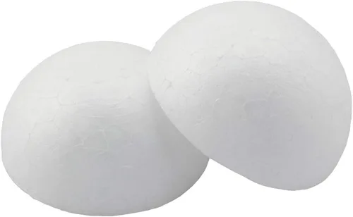 Miniatura 3 de 10 bolas de espuma blanca de 2 pulgadas, semiredondas, semiredondas, bolas de Navidad, decoración de boda, decoración de arte de bricolaje