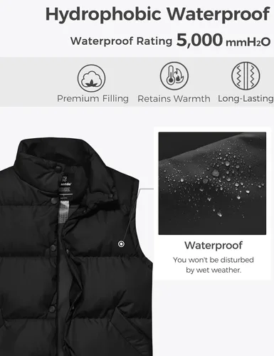 Miniatura 4 de wantdo Chalecos acolchados para mujer, chaleco grueso de invierno, ropa de abrigo, chaleco acolchado cálido