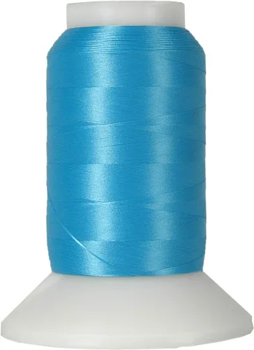 Miniatura 50 de Hilo elástico lanudo de Threadart para serger - Bobinas de 1000 m - Hilo de nailon para traje de baño, lencería, tejidos - Negro - Color 9228