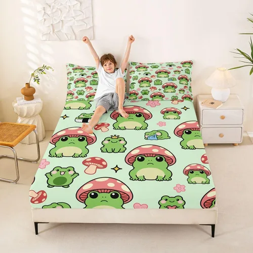 Miniatura 43 de Juego de sábanas bajeras para juegos tamaño individual, juego de ropa de cama con grafiti Lightning Strike para niños, adolescentes, decoración