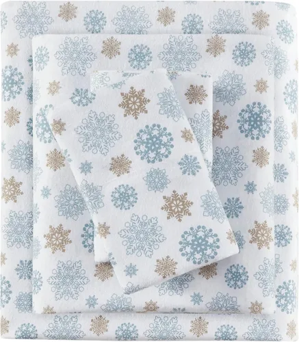 Miniatura 20 de True North by Sleep Philosophy - Sábana de franela acogedora y cálida 100% algodón - Estampado novedoso de animales y estrellas, lindo, ultrasuave