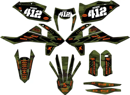 Miniatura 3 de Kit de base gráfica EXC Apache Green Senge 2017-2018 compatible con KTM