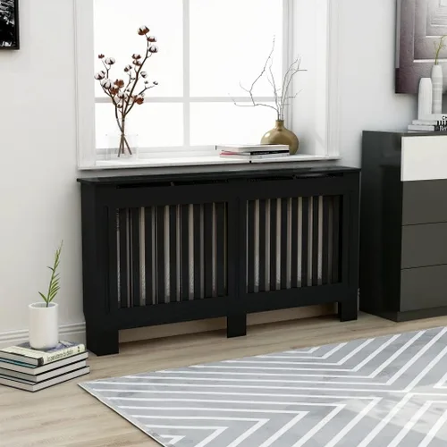 Miniatura 12 de 2 piezas de MDF para el hogar, calentador de sala de estar, soporte lateral para calefacción, cubierta de radiador, estante de gabinete de Blanco