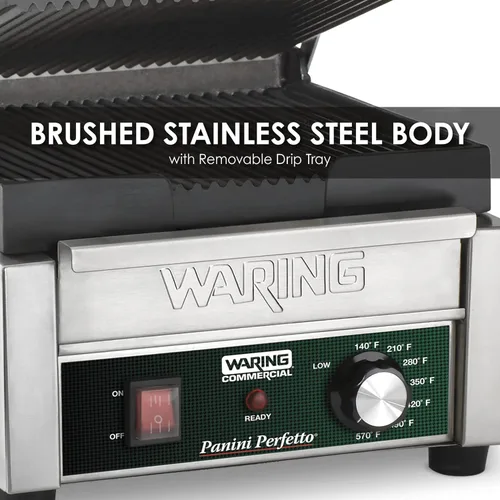 Miniatura 4 de Waring Commercial WFG275 - Parrilla plana de tostado de tamaño completo de 14 x 14 pulgadas, 120 V, 1800 W, enchufe de 5 a 15 fases