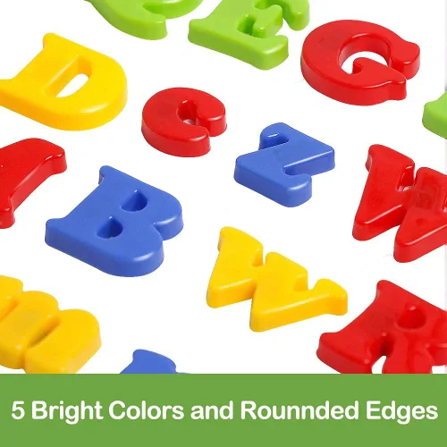 Miniatura 5 de RAEQKS Letras magnéticas, números, alfabeto, ABC, colorido, 123, refrigerador, imanes para nevera, vocabulario, juego de juguetes educativos