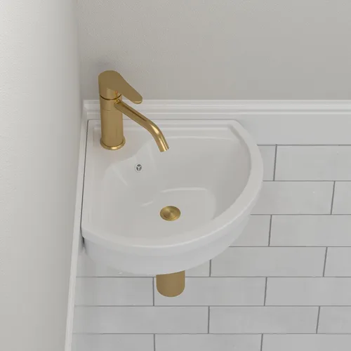 Miniatura 12 de Fregadero de baño de porcelana de cerámica rectangular de 24 x 14 pulgadas sobre mostrador, lavabo de arte blanco y negro