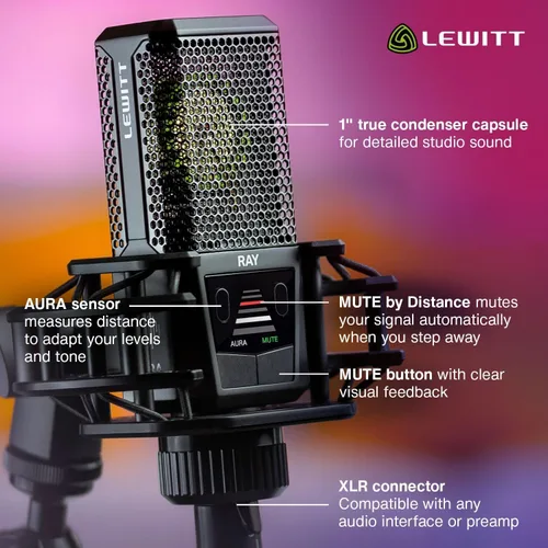 Miniatura 8 de LEWITT Micrófono de condensador RAY XLR con auto