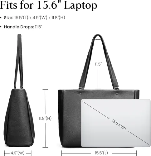 Miniatura 5 de befen Bolso Tote de Trabajo para Laptop de Cuero Genuino para Mujeres Damas Totes Bolsos de Hombro Carteras Bandolera Bolso de Mano