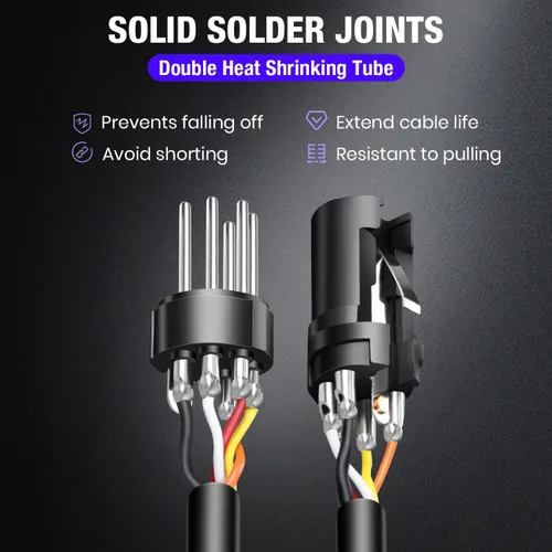 Miniatura 2 de Cable DMX de 5 pines de 10 pies, cable DMX flexible de 5 pines XLR macho a hembra, cable de iluminación de 5 pines para luces de escenario, señal