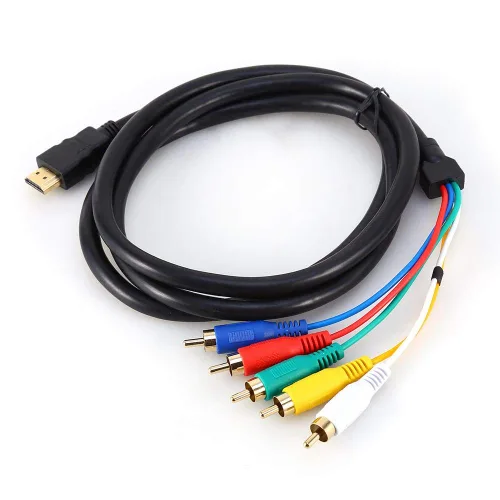 Miniatura 4 de Cable HDMI a diferencia de color de 5 pies / 4.9 ft, HDMI HD 1080P HDMI a 3 AV Audio Video Converter Cable adaptador para TV, video y audio doméstico