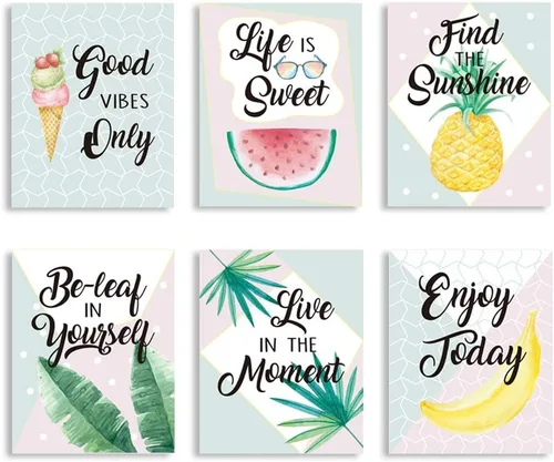 Miniatura 37 de CHDITB Divertidas impresiones artísticas con citas de lectura, juego de 6 marcos motivacionales positivos para leer más, póster para lectores