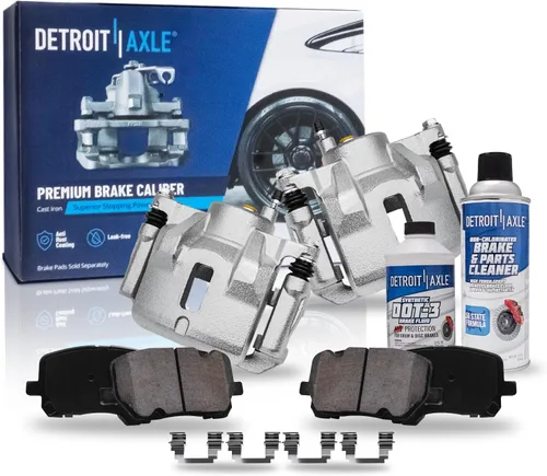 Miniatura 28 de Detroit Axle - Pastillas de freno traseras para Honda Odyssey 2011-2017 Pilot 2007-2013 MDX 2010-2013 ZDX 2010-2013 Pastillas de freno de cerámica