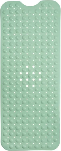 Miniatura 28 de ENKOSI Tapete de baño antideslizante, extra largo de 40 x 16 pulgadas, tapete antideslizante grande para bañera y ducha con ventosas y agujeros