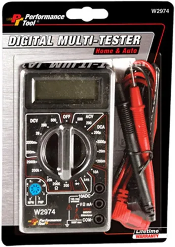 Miniatura 5 de Performance Tool Probador de multímetro digital W2974 de 2000 cuentas con voltímetro de CA CC y medidor de amperios de voltios ohmios, medidas