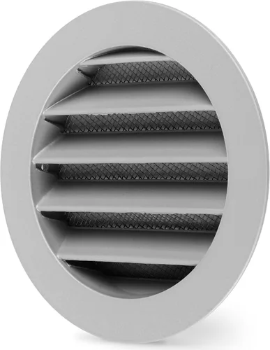 Miniatura 7 de calimaero® WSGB Rejilla de Ventilación de Aire de Metal Redondo Negro de 5 Pulgadas con Persiana Plana y Malla Antimoscas Compatible Solo