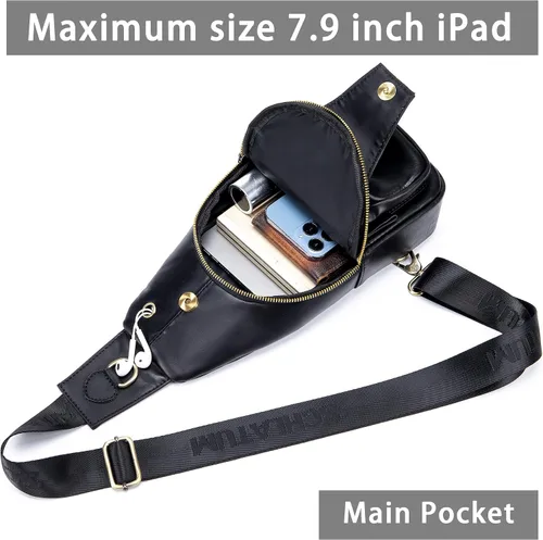 Miniatura 148 de LUKZIJAES Bolso bandolera de cuero genuino para hombre