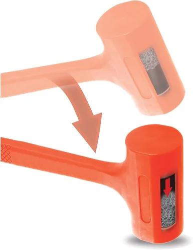 Miniatura 8 de Performance Tool M7234 - Juego de martillo de soplado muerto con tapa de latón, martillos de bola y muerto y revestimiento de uretano, naranja