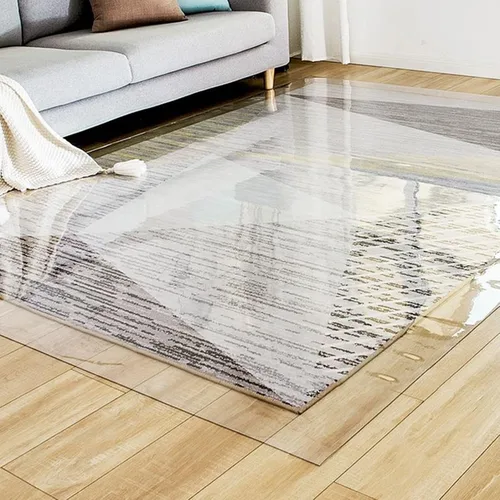 Miniatura 4 de Protector de escritorio transparente de PVC, cubierta de plástico de 1/0.059 in de grosor, impermeable, resistente al aceite, mantel rectangular