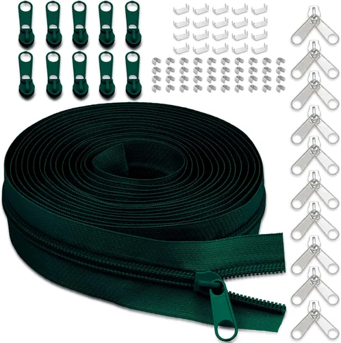 Miniatura 14 de Cinta de cremallera de nailon #5 para costura: YZSFIRM 10 yardas blancas por The Yard Cremalleras de bobina de nailon para manualidades de costura