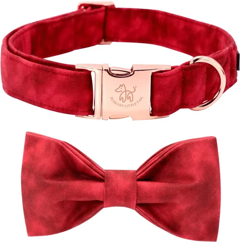 Miniatura 33 de Elegante collar para perro con moño Floral Vintage, cómoda pajarita para perro, collar de perro con lazo Collar ajustable para perros pequeños
