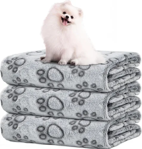 LOKOZ Manta para Perros Pequeños para Perros Medianos y Grandes de Forro Polar Manta para Cachorros Lavable Mantas para Perros para Protección de