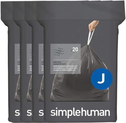 Miniatura 46 de simplehuman Forro para bote de basura de ajuste personalizado, 45 litros/12 galones, 20 unidades (paquete de 2)