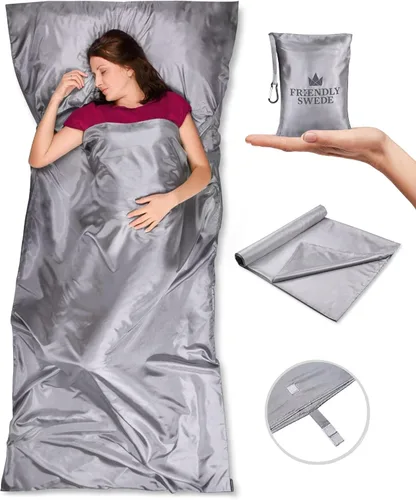 Miniatura 12 de The Friendly Swede Sleeping Bag Liner - Cold Weather Microfiber or Ultralight Polyester Adult Sleep Sack in 3 Sizes- for Hotel and Camping Sheets