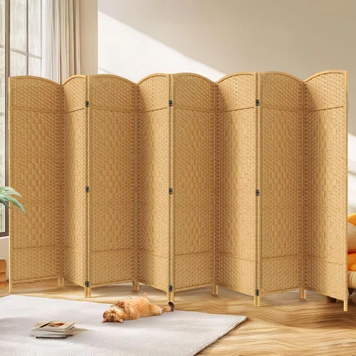 Miniatura 11 de JOSTYLE Separador de habitación de 4 paneles portátil, divisor de pared de panel, divisor de 6 pies de altura para separación de habitación