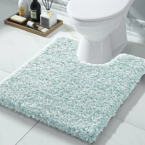 Miniatura 117 de Yimobra Alfombra de baño de felpa esponjosa, súper lanuda suave, cómoda, antideslizante, absorbente de agua, alfombra de baño de microfibra que se