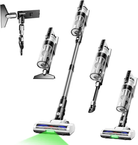 Miniatura 9 de Trucozie - Aspiradora inalámbrica, aspiradora ligera con soporte autónomo, palo aspiradora con tiempo de funcionamiento de 50 minutos, potente