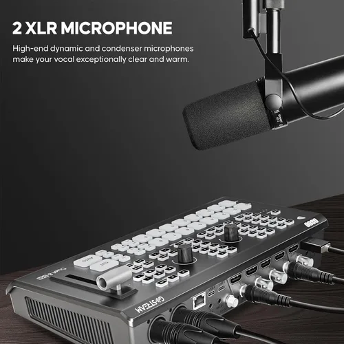 Miniatura 6 de Osee GoStream Duet 8 ISO, conmutador de video de 8 canales con 4 4K-HDMI, 4 SDI y 4 NDI HX/ 4 SRT/4 RTMP/2 Webcam. 2 XLR Audio, 8 diseños, grabación