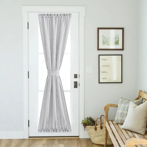 Miniatura 101 de NICETOWN - Cortinas transparentes para puerta de ventana, tratamiento de ventana lateral para puertas estrechas de vidrio/cocina/puerta delantera