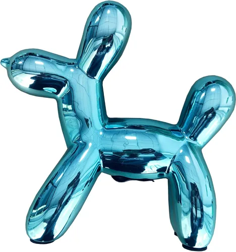 Miniatura 4 de Creative Gifts International Alcancía de animales con globo de perro negro, con acabado metálico, decoración de guardería o escritorio, ranura