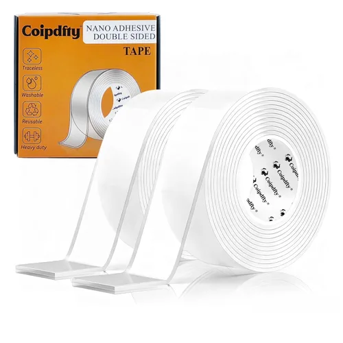 Miniatura 8 de Cinta adhesiva de doble cara para paredes, soporte de cinta extraíble para pósteres, cinta adhesiva resistente para colgar en la pared, cinta 4