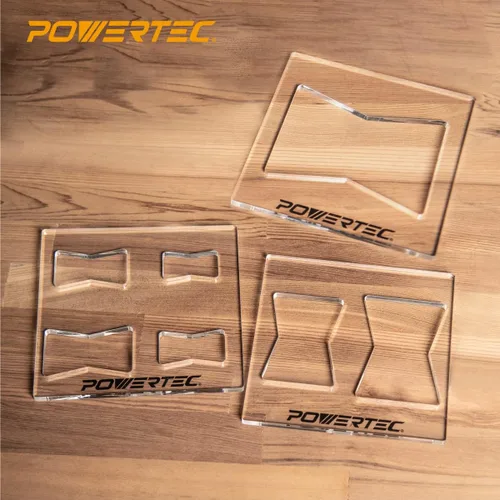 Miniatura 6 de POWERTEC 71728 Kit de plantillas de incrustaciones de mariposa Router y piezas decorativas para carpintería - Juego de 3 piezas